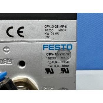 FESTO CPV10-GE-MP-8 w/ CPV-10-VI Pneumatic Solenoid Valve